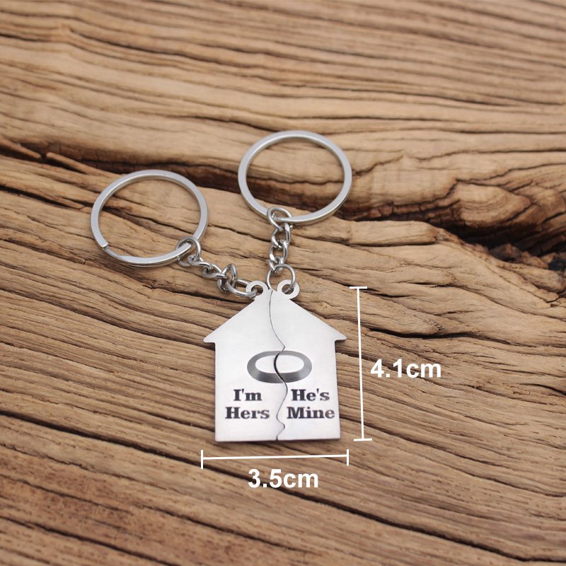 I'm Hers He Is Mine Keychain