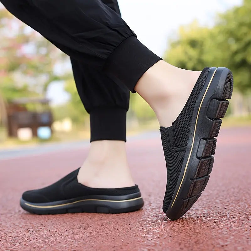 Men Slip-on Mules House Slippers Lightweight Breathable Mesh