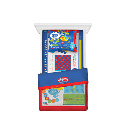 Playtime Bed Sheets Twin. 65 Fun Interactive Games & Puzzles. Blue