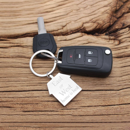 East Or West Home Is Best Keychain