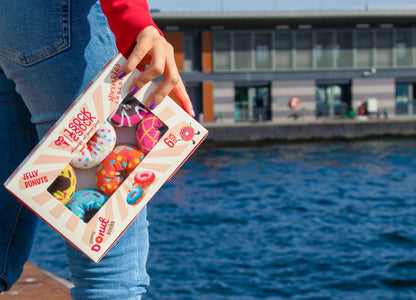 Women's Donut Socks Gift Box Colorful & Soft Cotton Crew Socks 6 pack