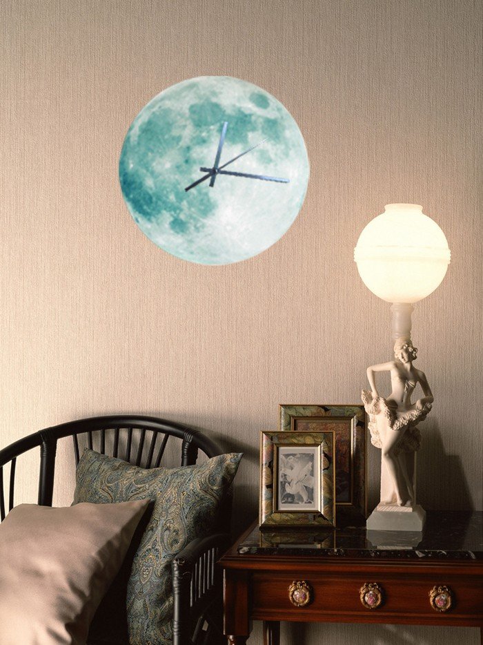 Glow Moon Wall Clock