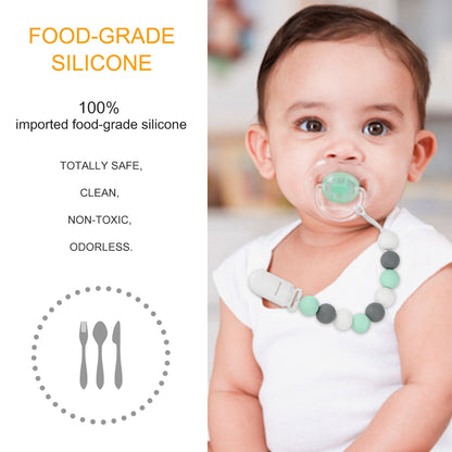 Food-grade Silicone Teething Beads Nipple Clip