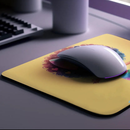 Afro Girl Yoga Pose Non-Slip Computer Mousepad Mouse Pad