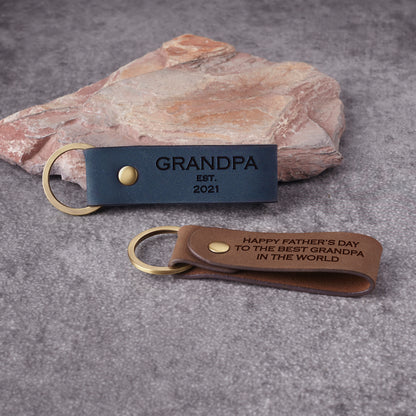 Gift For Grandpa, Grandpa Keychain, New Grandpa Gifts