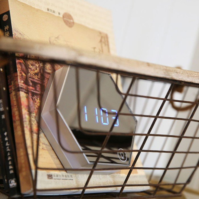 Mirror LED Alarm Clock
