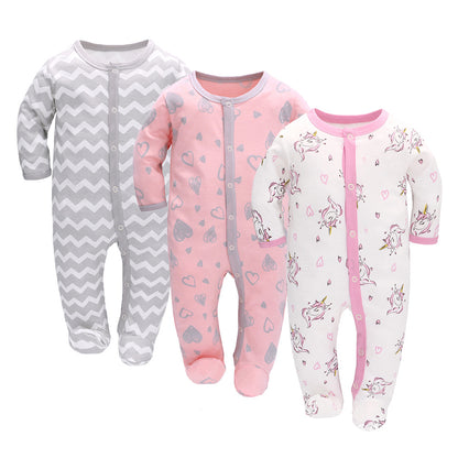 MiniSnug™ – Long Sleeve Baby Romper with Animal Print