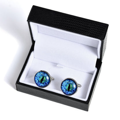 Blue Cat Eye Cufflinks