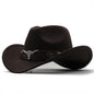 Fashion Woolen Western Denim Top Hat
