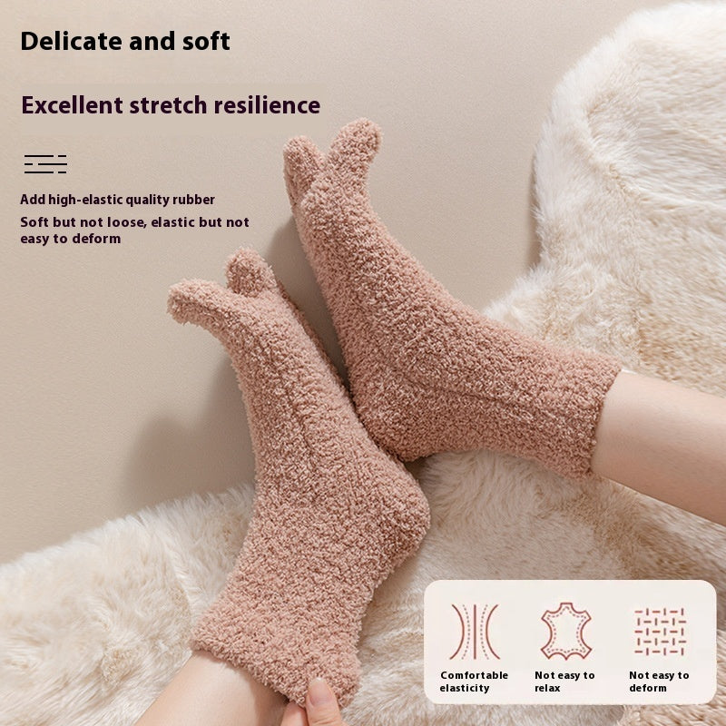 Women's Fleece-lined Toe Socks