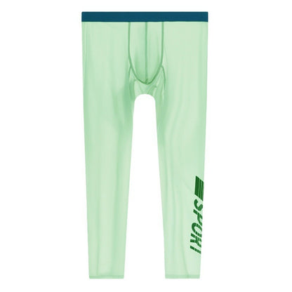 Ice Silk High Elastic Seamless Quick-drying Tight Ultra-thin Pajama Pants