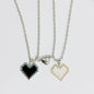 2pcs Magnetic Heart-shaped Mosaic Necklace Fashion Personality Couple