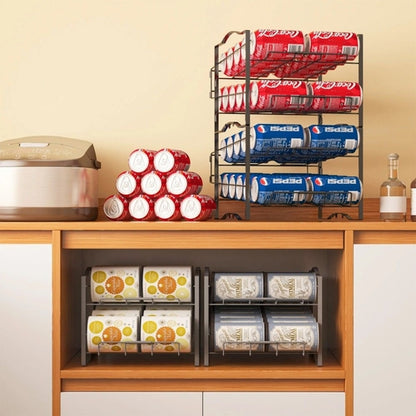 4 Tiers Can Organizer Rack, 48 Cans Soda Can Dispenser Organizer for