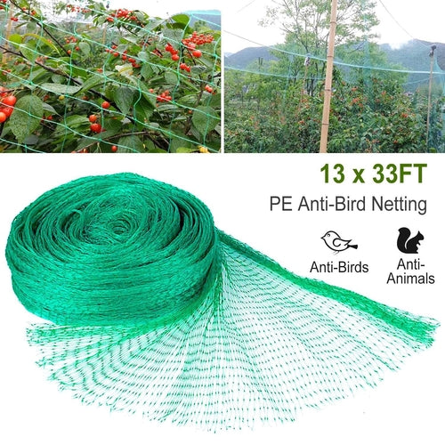 13 x 33ft Garden Netting Heavy Duty PE Anti Bird Netting Plants Fruits