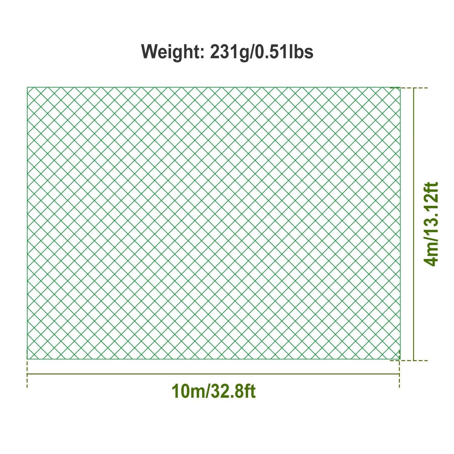 13 x 33ft Garden Netting Heavy Duty PE Anti Bird Netting Plants Fruits
