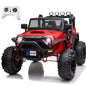 Red 48.4" Large Ride On Car for Kids, Battery Powered Electric Car