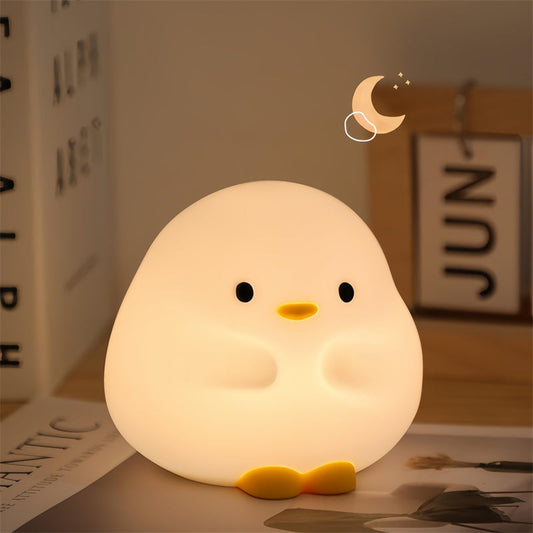 Cute Duck LED Night Lamp Cartoon Silicone USB Rechargeable Sleeping