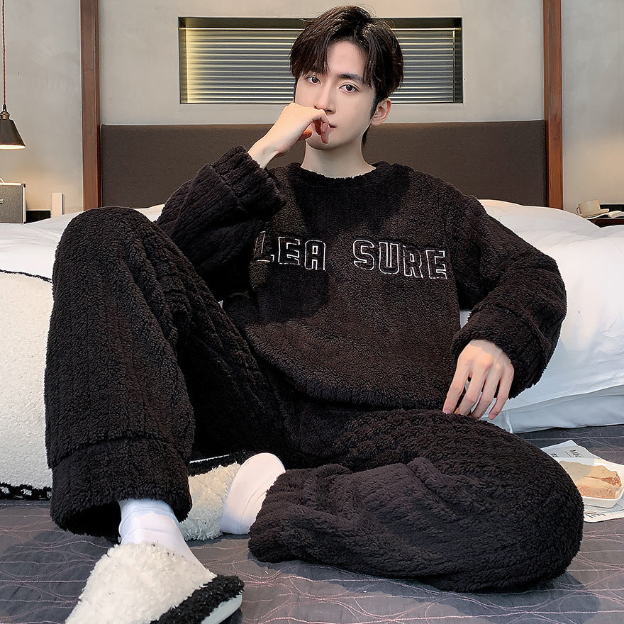 Thickened Coral Velvet Pajamas Suit