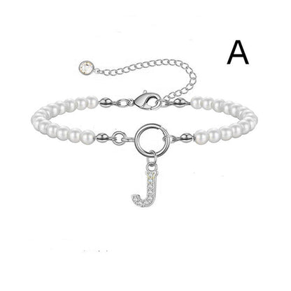 2024 New Fashion Toggle Clasp Initial Bracelet Women A-Z Letter
