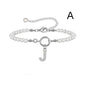 2024 New Fashion Toggle Clasp Initial Bracelet Women A-Z Letter