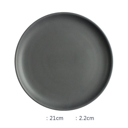 Nordic Ceramic Rice Bowl Steak Plate Deep  Household Tableware Dish