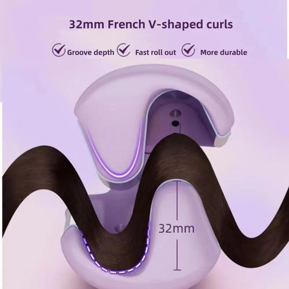 Hair Curling Iron 32mm Deep Wave Hair Curler 4 Temperature Adjustable
