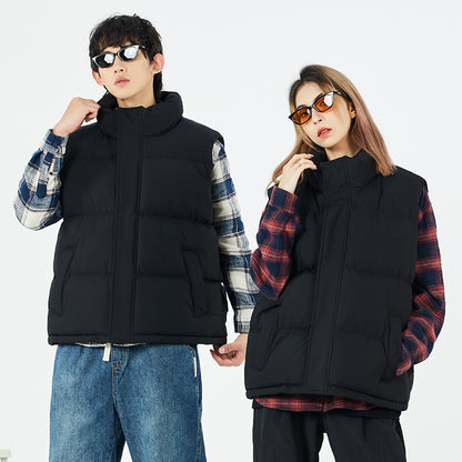 Trendy Sleeveless Cotton-padded Vest