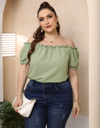Ruffled Off-shoulder Top