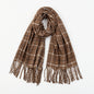 Plaid Tassel Scarf