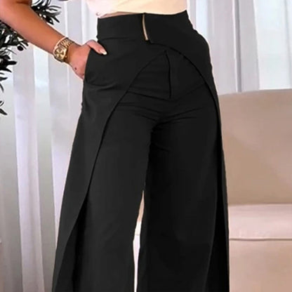 Women's High-Waisted Wide-Leg Pants