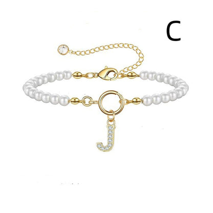 2024 New Fashion Toggle Clasp Initial Bracelet Women A-Z Letter