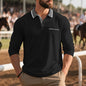 Spring And Autumn American Long-sleeved Men's Polo Shirt