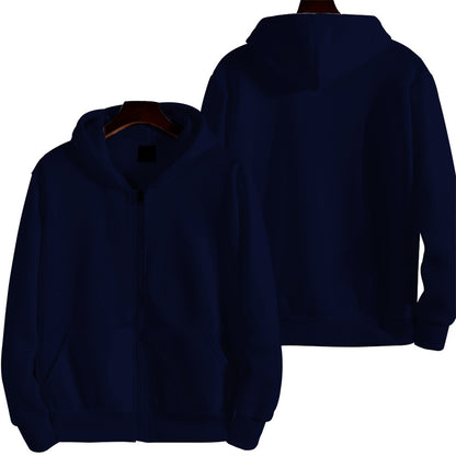 Solid Color British Loose Sports American Zipper Jacket Men