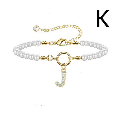 2024 New Fashion Toggle Clasp Initial Bracelet Women A-Z Letter