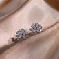 Fashion Jewelry Zircon Women Necklace Ring Double Layers Flower Cubic