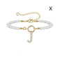 2024 New Fashion Toggle Clasp Initial Bracelet Women A-Z Letter