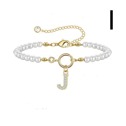 2024 New Fashion Toggle Clasp Initial Bracelet Women A-Z Letter