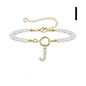2024 New Fashion Toggle Clasp Initial Bracelet Women A-Z Letter