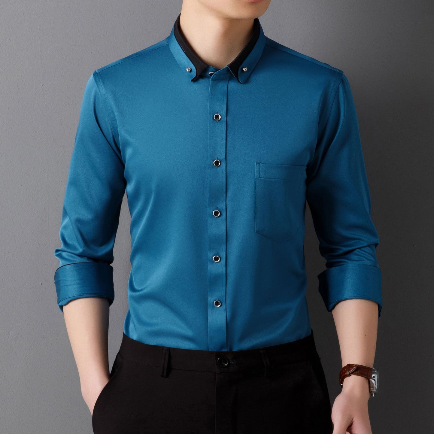 Men's Business Shirt Long Sleeve