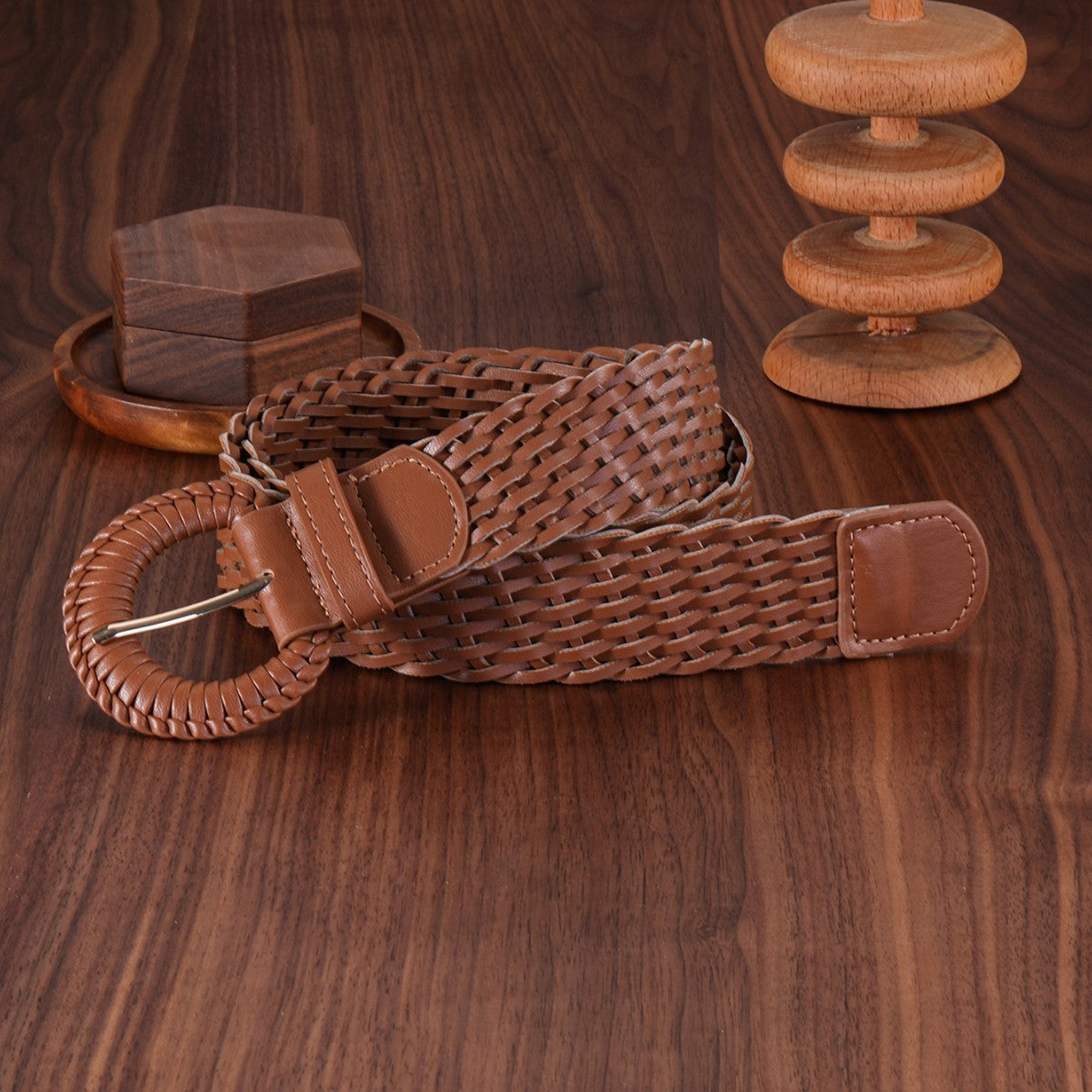 Women's Handmade Woven Leather Belt