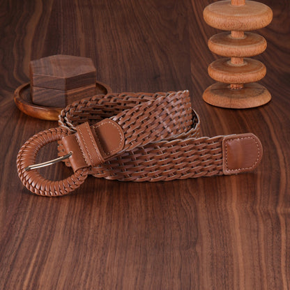 Women's Handmade Woven Leather Belt