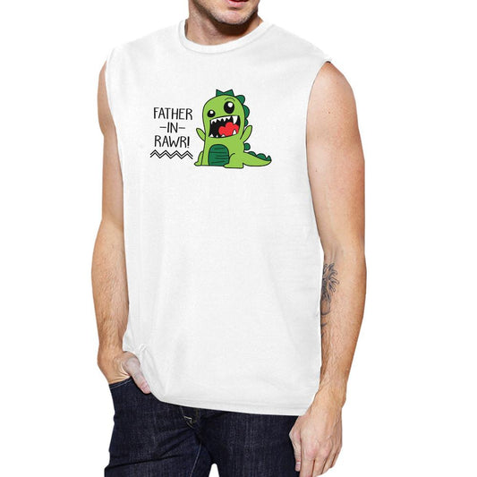 Father-In-Rawr Men's White Muscle Tanks Fathers
