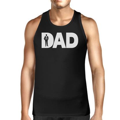 Dad Business Mens Black Unique Graphic Tank Top