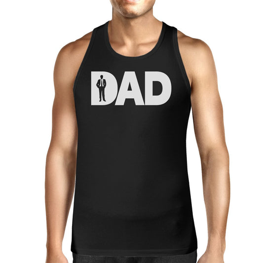 Dad Business Mens Black Unique Graphic Tank Top