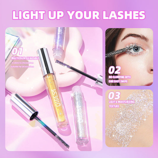Violet Glitter Lash Mascara Diamond Mascara Thick Shiny Eyelash