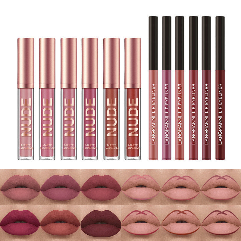 Lip Liner And Lipstick Makeup 12 Pcs