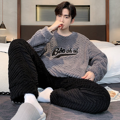 Thickened Coral Velvet Pajamas Suit
