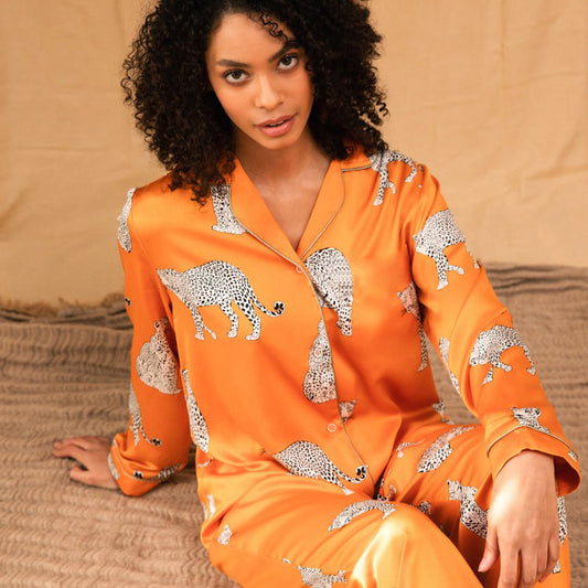 Women's Printed Long-sleeved Pajamas