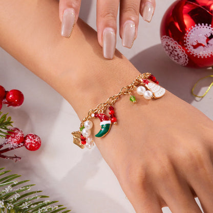 Personalized Christmas Bracelet Christmas Tree Santa Claus Pendant