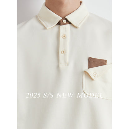 New T-shirt Men's Elbow-sleeved